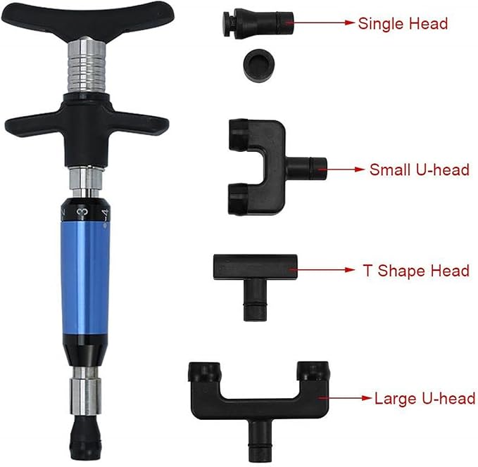 Spine Correction Gun with 4 Repaceable Massage Heads 6 Levels Manual Spine Activator Chiropractic Therapy Massager Tool Spine Adjusting Massager