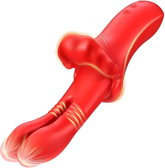 Rose Tongue Viboators Toys 10x Vibrtion &amp Licking&amp Thrusting Clitotial Sucker Y1211