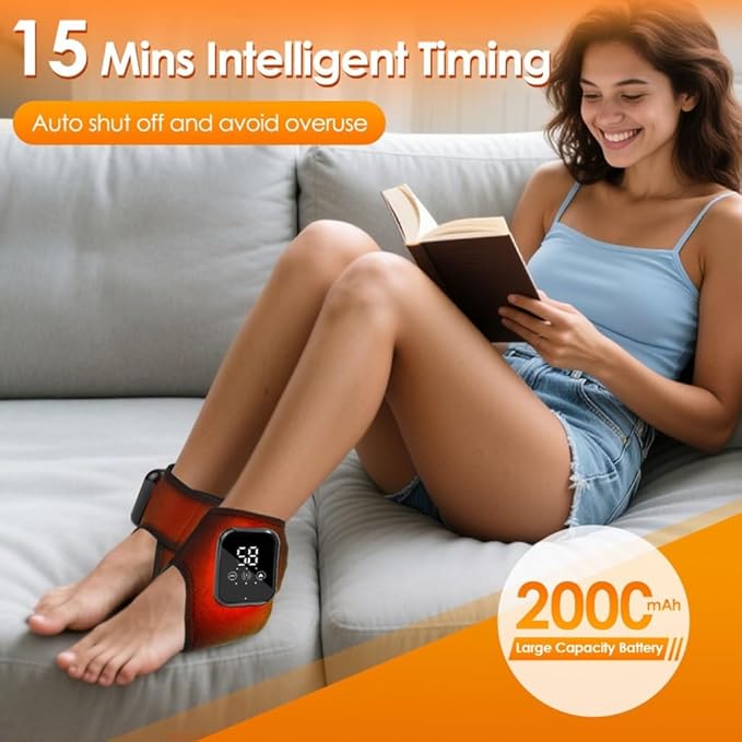 Rechargeable Foot and Ankle Warmer Massagers 3 Therapy 3 Heat Level Ergonomic Design