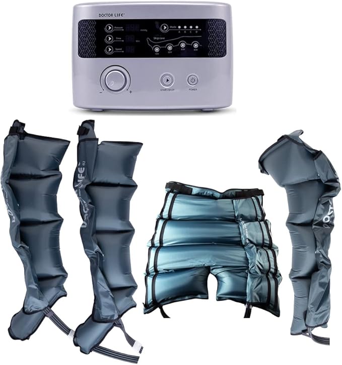 DOCTOR LIFE LX9max - Sequential Air Compression Recovery System : Device + Legs (2XL) + Arm + Centerbody FSA-HSA Approved