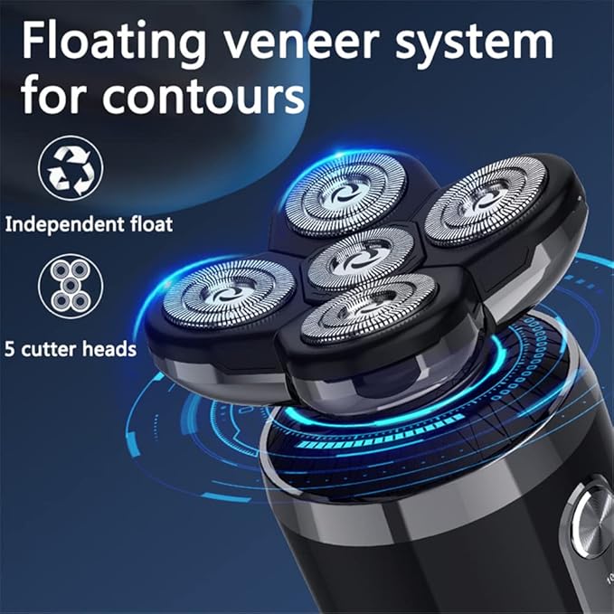 Head Shavers for Men Men’s 5-in-1 Electric Head Shaver Waterproof Electric Razor Rechargeable Wet and Dry Mens Grooming Kit Head Shaver