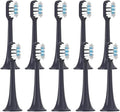 Replaceable Brush Heads Compatible for XIAOMI MIJIA T301 T302 Soft Dupont Clean Bristle WhiteBlue Dark Blue Sonic Nozzles(10 Blue)