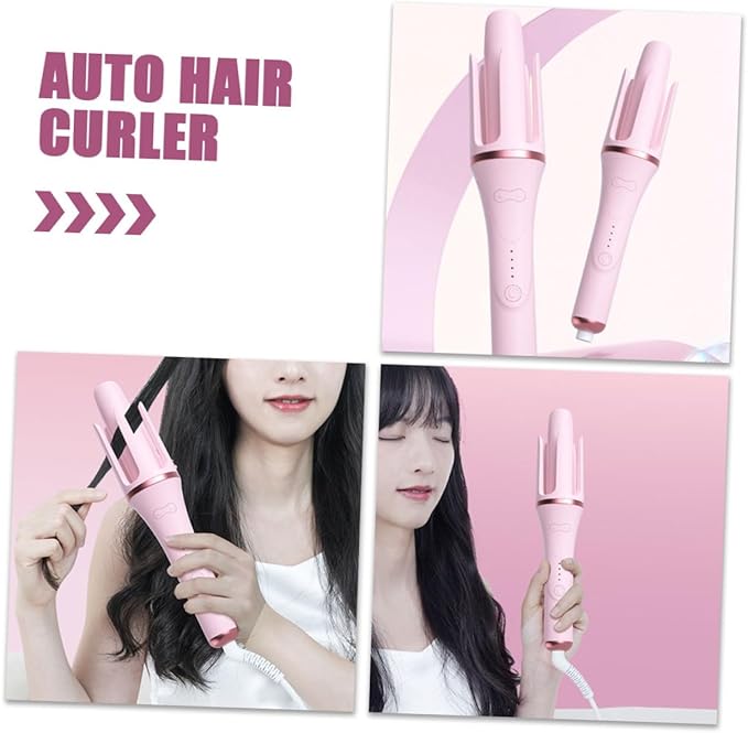 4pcs Handheld Automatic Hair Curler Self-Curling Styling Tool Fast Heating Lightweight Design for Effortless Curls for Home Use and Travel