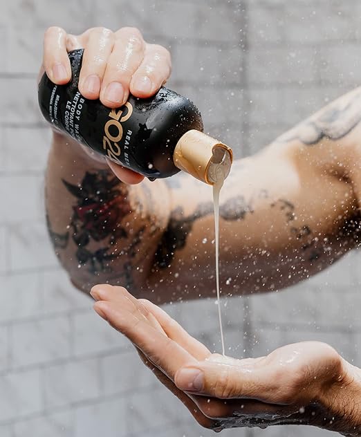 GO247 Body Wash - Luxurious Daily Cleanser for Men - Nourishes &amp Softens Skin with Aloe Vera Honey &amp Vitamin B5 - Rich Lather &amp Fresh Masculine Scent 8 Fl Oz