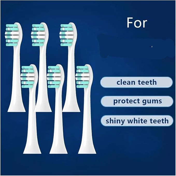 Compatible for Philips HX6932 HX6933 HX6942 HX6950 HX6952 HX6982 Replacement DuPon Toothbrush Soft Bristle Brush Heads(PHILIPS-30pcs)