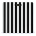 Black &amp White Stripe Scale for Body Weight Safe Rounded Corners Tempered Glass Digital Bathroom Scale LED Display 400lb Capacity Weight Scales with High Precision Sensors