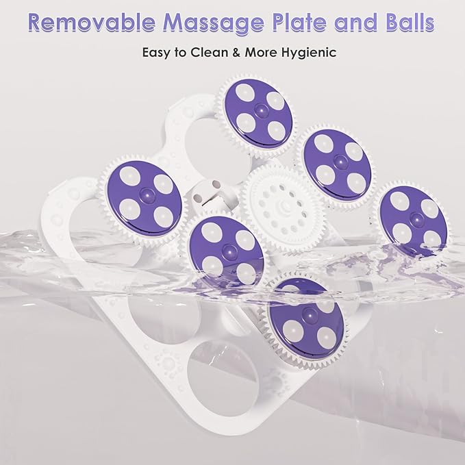 Beinilai Collapsible Foot Spa Electric Rotary Massage Foot Bath with Heat Bubble and Motorized Shiatsu Massage Balls Pedicure Foot Spa for Feet Stress Relief