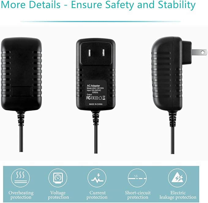 AC/DC Adapter Compatible with Zyllion ZMA-13-BK ZMA-13-BG Shiatsu Massage Pillow with Heat
