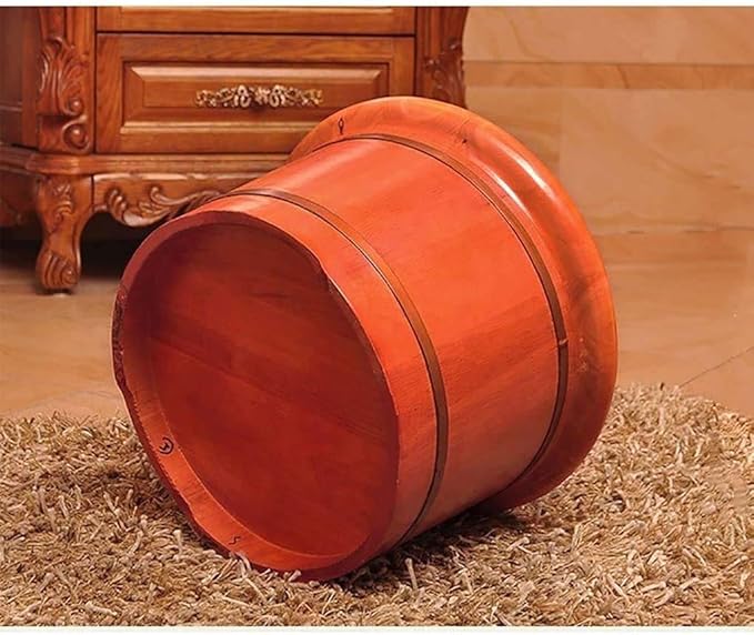 Foot Tub Wooden Foot Basin Household Gift Foot Soaker TubWooden Foot Soak Sauna Foot Tub Foot Basin Tub Bucket Massage Spa Sauna SoakFoot Bath Wooden Bucket Foot Spa Household Wash Basin Househ