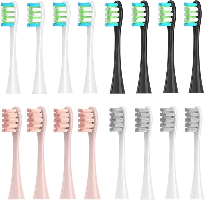 16 Pcs Toothbrush Replacement HeadsCompatible for Oclean X/X PRO/ Z1/ F1/ One/Air 2 / SE Soft Bristle Tooth Brush Head