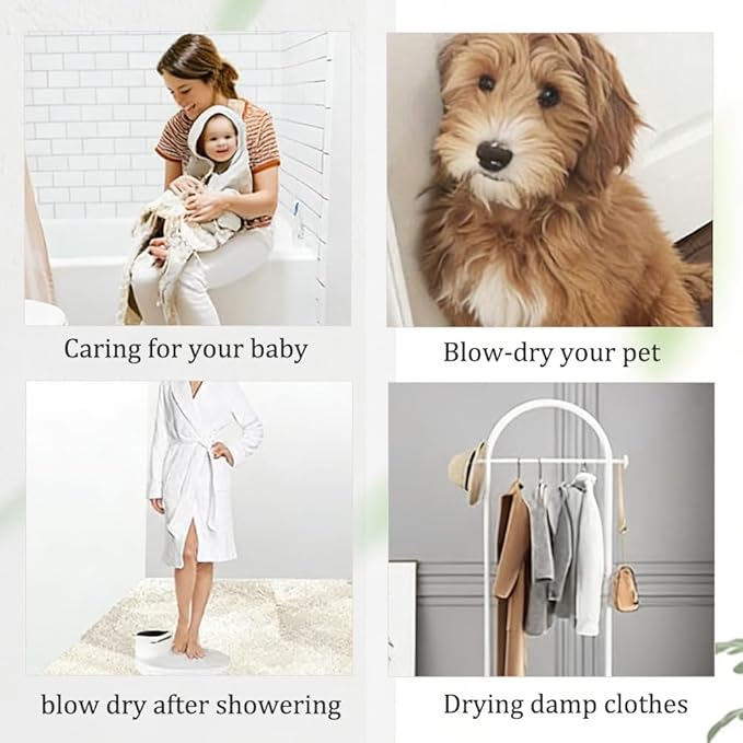 Full Body Dryer After Shower 2500W Negative Ions Body Care Dryer Feet Touch Panel Waterproof Non-Slip Adjustable Cold Warm High air Volume Design with Pre Warm Home Hotel Swimming Pool Spa