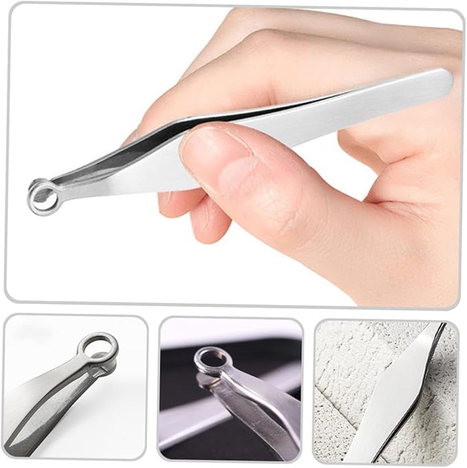 Gatuida 10pcs Nose Hair Trimmer Tweezers Manual Grooming Tools for Men and Women to Use Includes Type Clips for Precision Trimming