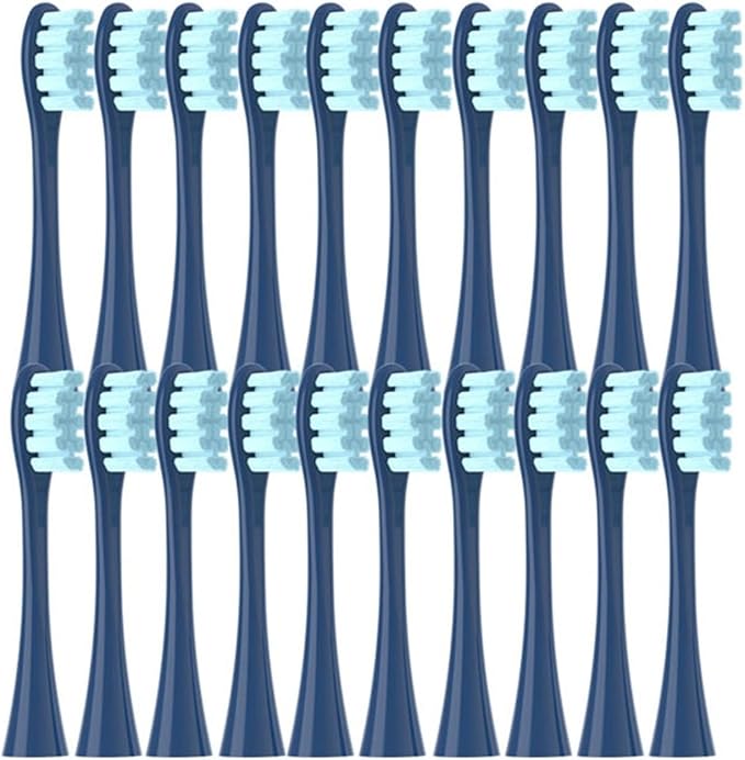 20/50/100PCS Blue Replacement Brush Head Compatible for Oclean X/X PRO/ Z1/ F1/ One/Air 2 /SE Soft Dupont Bristle Sonic Nozzles(20Blue)