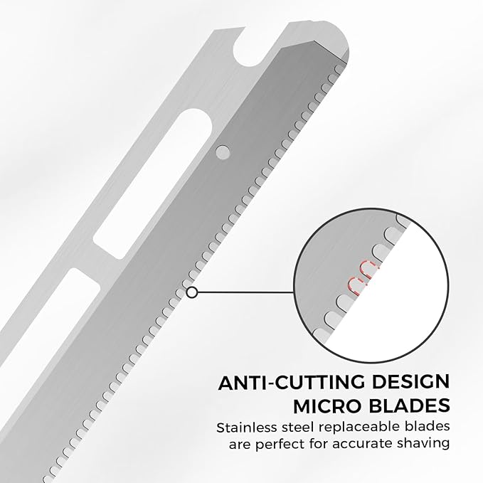 ZOMCHI Gold Dermaplaning Razor and 10pcs Micro Blade Refills