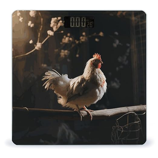 Chicken on A Branch Bathroom ScaleHighly Accurate Digital Weighing Machine for People Bright LED Display Weight Scale for The Aldult Home Use
