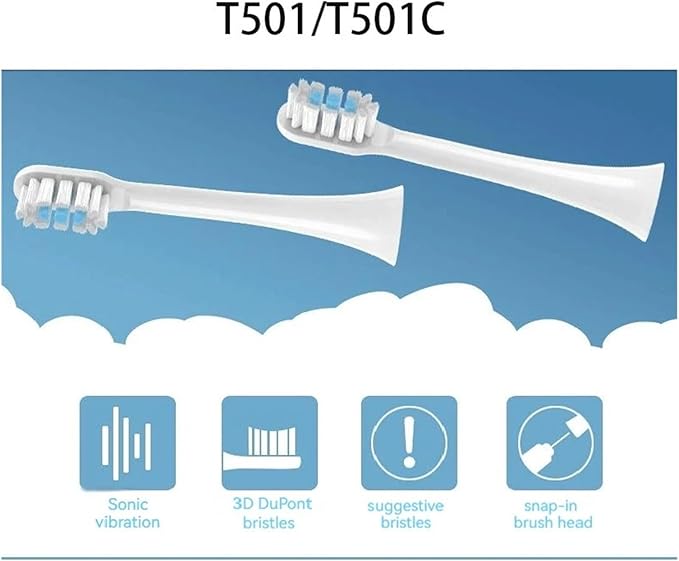 10pcsCompatible for Xiaomi Mijia T302/T501 Replacement Brush Heads Sonic Electric Toothbrush Protect Soft Bristle