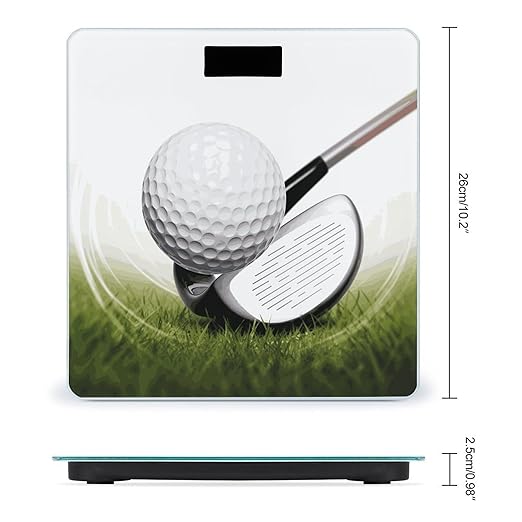 Digital Bathroom Scale for Body Weight Scale with Bright LCD Display High Accuracy Step-On Technology Auto On/Off Golf Club Digital Scales 400 Lbs /180kg