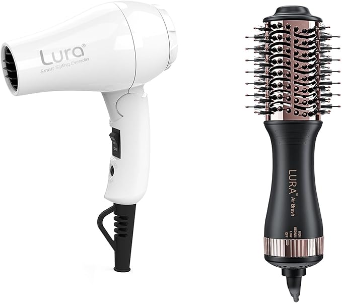 Foldable Hair Dryer and Dual Voltage Hair Dryer Brush