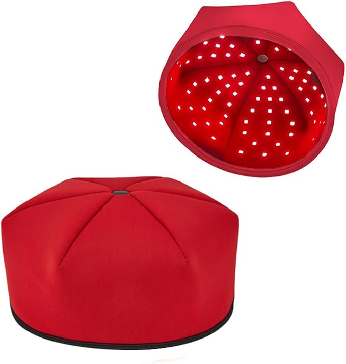Red Light Cap for Hair Regrowth Light Therapy Hat for Hair Growth in Women and Men Portable Hair Growth Cap Hot Compress Physiotherapy Hair CareRed