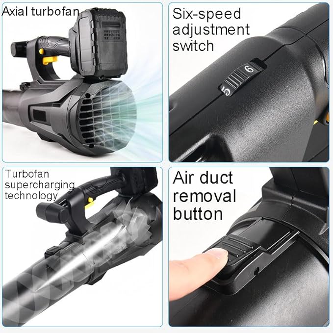 Lithium Battery Hair Dryer High-Pressure Airflow Efficient Dust Removal Portable Design Long Battery Life Suitable for Various Scenarios