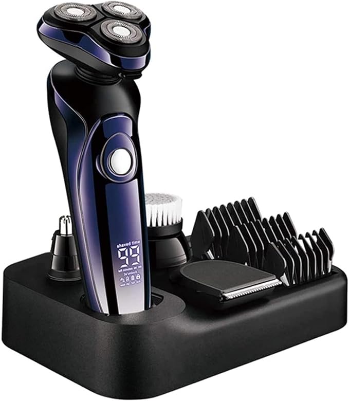 Head Shavers for Bald Men 4 in 1 Electric Shaver Hair Clippers Men's Rotary Shavers Rechargeable Razors Beard Nose Hair Trimmer Shaving Grooming Sets