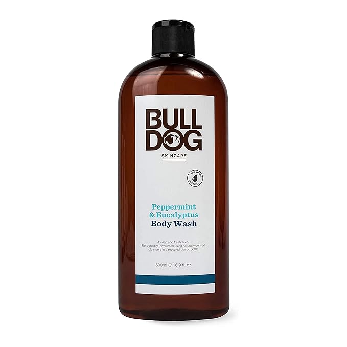 BULLDOG Mens Skincare and Grooming Body Wash Peppermint and Eucalyptus 16.9 Fluid Ounce
