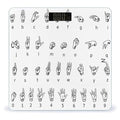 Sign Language Alphabet Scale for Body Weight Highly Accurate Digital Bathroom Body Scale Digital Bathroom Scales for People Anti-Slip Large LCD Display Smart Scales