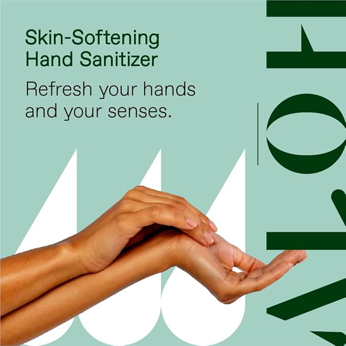ALŌH Sanitizing Hand Gel 2-pack | Peppermint Eucalyptus + Aloe | 70% Alcohol Hydrating Hand Sanitizer Gel with Essential Oil for Kids &amp Adults | 8oz Bottle (Set of 2)