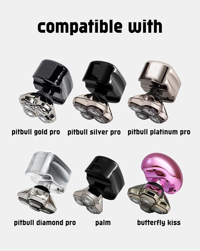 Pitbull Gold Replacement Blades for Pitbull Shaver Replacement Blade 3+12 Set for Head Shavers for Bald Men Gold PRO GX5 Silver PRO SX5 Japanese Stainless Steel 2 Cleaning Brush