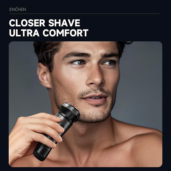 BlackSton Electric Razor for Men Rotating Head Cordless Shaver Reable Portable Razor Wet and Dry Use Waterproof