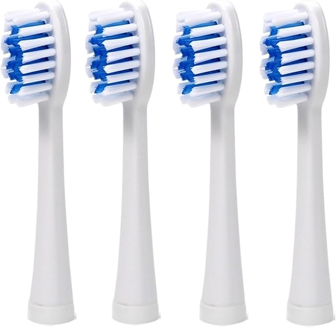 4 Pcs/Pack Replacement Brush Heads Compatible for SG-906/915SG-612/623/628/621/677C5/C6/C8/C9EK6/EK7/EK2 Electric Toothbrush Head(4 Pcs White)