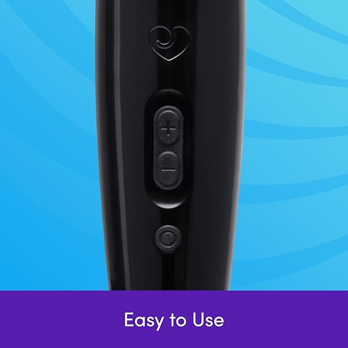 Lovehoney Powerful Electric Handheld Massager - Mains Powered Body Massage Tool with 12 Vibration Modes - Flexible Neck for Muscle Aches in Back Neck Shoulders Legs – Black