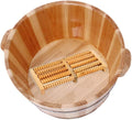 Foot Tub Wooden Foot Basin Foot Bath Barrel Fir Foot Barrel Thickened Ear Design Suitable For Families Massage Rooms Hotels Etc.40x27x32cm foot Bath Wooden Bucket Foot Spa Household Wash Ba