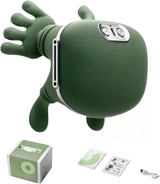 Cordless Neck Massager with Heat 4D Bionic Shiatsu Neck and Shoulder Massager with Real Hand Kneading Deep Tissue Back Massager for Home Office Travel Gifts for Women Men(Green)