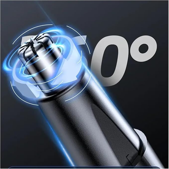 Electric Nose Hair Trimmer Mens Nose and Ear Remover Automatic Washable Hair Clipper USB Rechargeable Shaving(White)