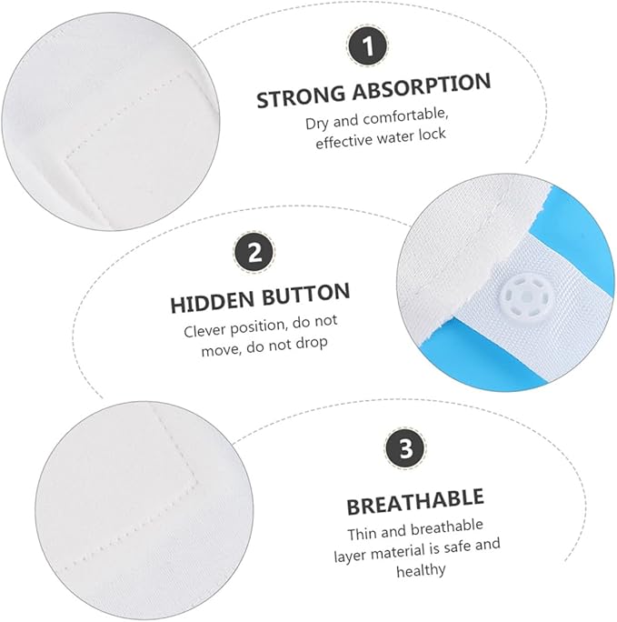 3Pcs Reusable Sanitary Pad Washable Mama Cloth Period Pads Reusable Menstrual Pads Cotton Absorbent Panty Liners Incontinence Pads Feminine Pads for Women Girls 270mm