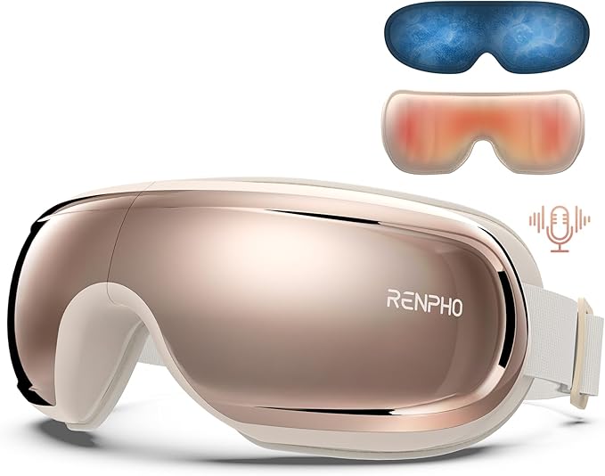 RENPHO Eyeris 3 Eye Massager with Heat and Cooling Voice Control Mothers Day Birthday Gifts for Mom Women Men Her FSA Eligible HSA Eye Mask for Migraine Relief Eye Care Dry Eye Relax Reduce Strain