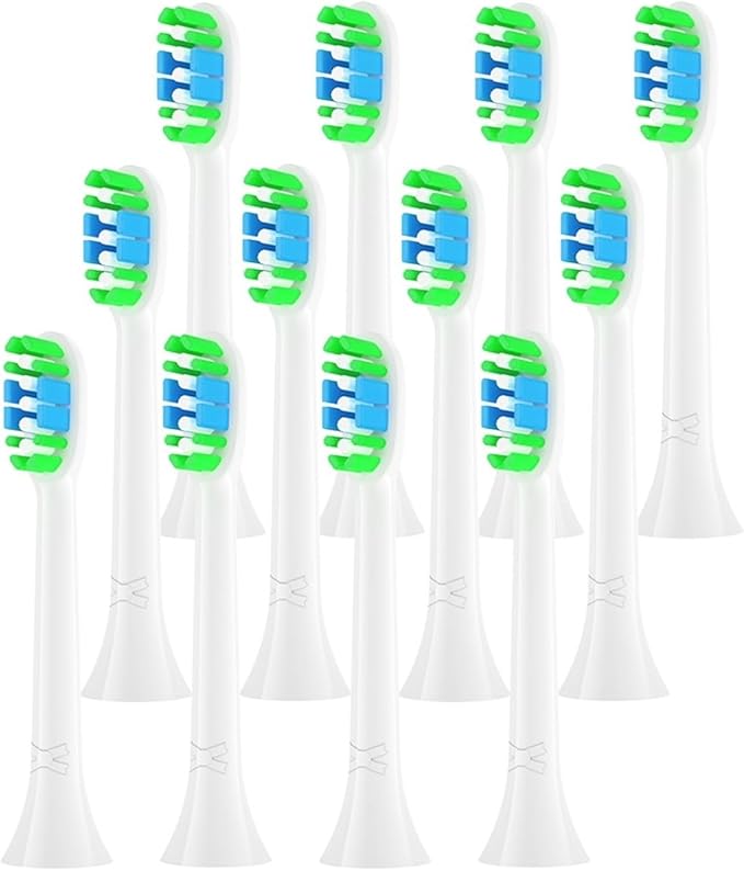 12PCS/Replacement Toothbrush Heads Compatible with Sonicare Clean Brush Head Hx6920 HX6100 HX6610