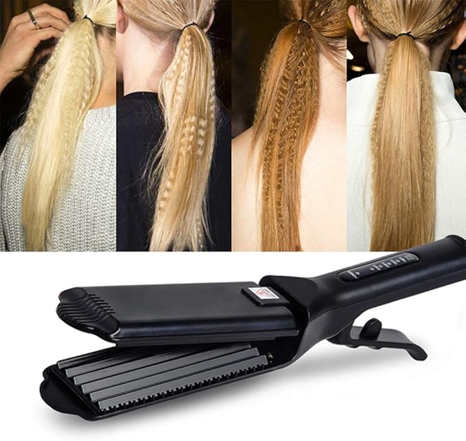Corrugated Iron Hair Corrugation Anti-Scald Hair Crimper Irons Fluffy Wave Iron Width Plate Styling Tools 110-220 V