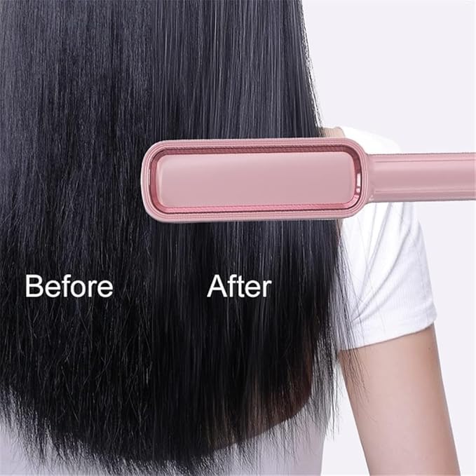 Electric Hair Straightening Comb Professional Heated Comb Wet Dry Use Hair Straightener Anti-scalding Hair Straight Curling