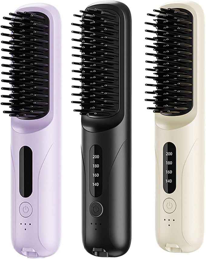 Hair Straightener Brush with 4 Heat Settings and Innovative Technology for Smooth Hair Twist Complimentary Hair Straightener
