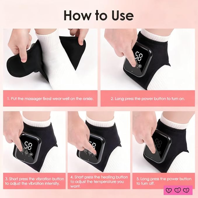 Foot Massager 3 Intensity Settings Compression/Heating/Massage Functions 15-Minute Timer Deep Kneading Suitable Home/Office/Travel (Gray Single Pack)