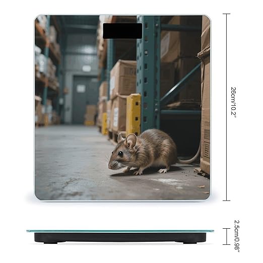 Digital Bathroom Scale for Body Weight Scale with Bright LCD Display High Accuracy Step-On Technology Auto On/Off Warehouse Rat Digital Scales 400 Lbs /180kg