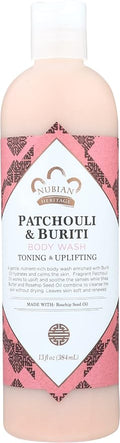 Nubian Heritage Patchouli &amp Buriti Body Wash Toning &amp Uplifting 13 Oz (Pack of 3)