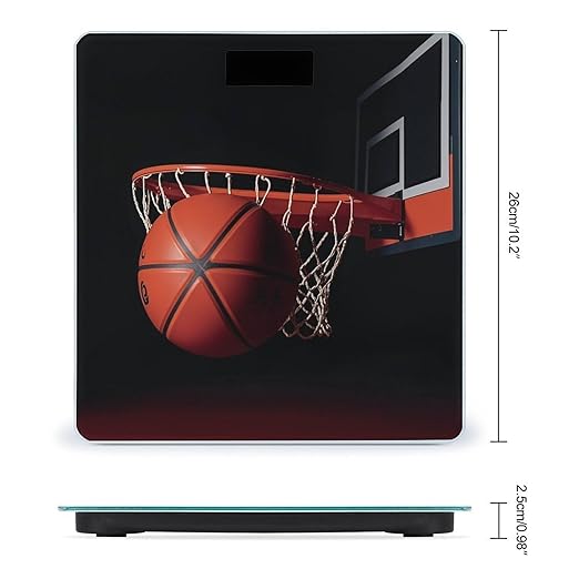 Basketball Scale for Body Weight Digital Bathroom Scale Toughened Glass High Precision Scales for Body Weight with Large LCD Backlight Display Weight Scales