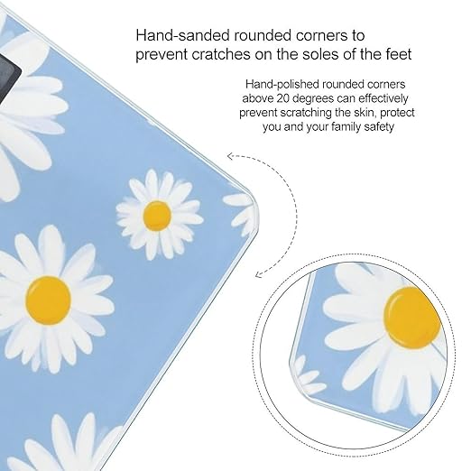 Men's Fashion Automatic Switch Digital Bathroom Weighing Scale Smart Scale Floral Daisy Purple Flower