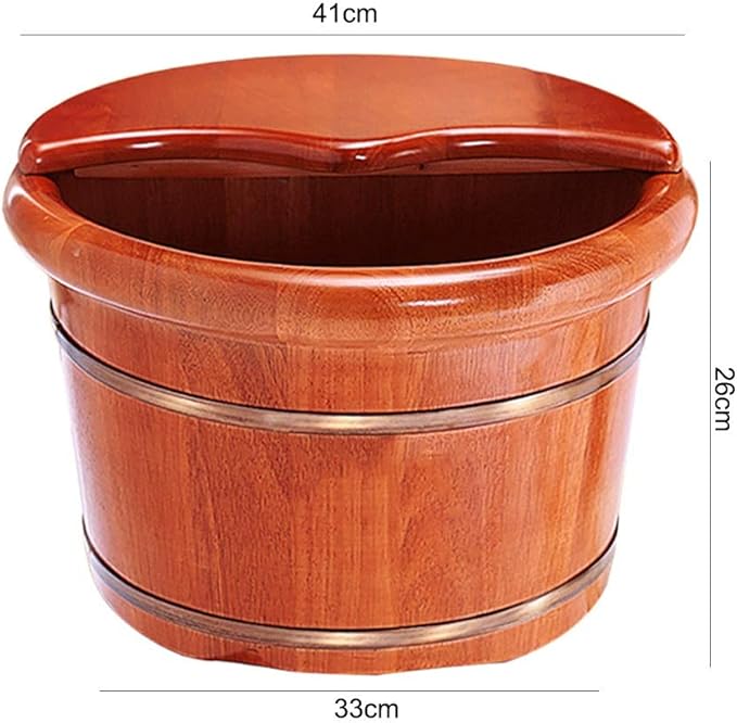 Katzowen Foot Massager Spa Foot Tub Household Foot Bath Wooden Foot Basin Foot Tub Household Pedicure Basin Foot Massage Basin41*26 * 33cm