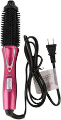 Milltrip Electric Hair Curler Comb Brush - Portable Folding Hair Curler Tool with &amp Tourmaline Ceramic 360° Rotating Cord Anti Scald Design for Safe Styling 100-240V (Wine Red) (US Plug)
