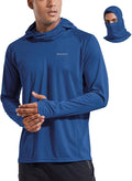 baleaf Men's Sun Protection Hoodie Shirt UPF 50+ Long Sleeve UV SPF T-Shirts with Mask Rash Guard Fishing Lightweight