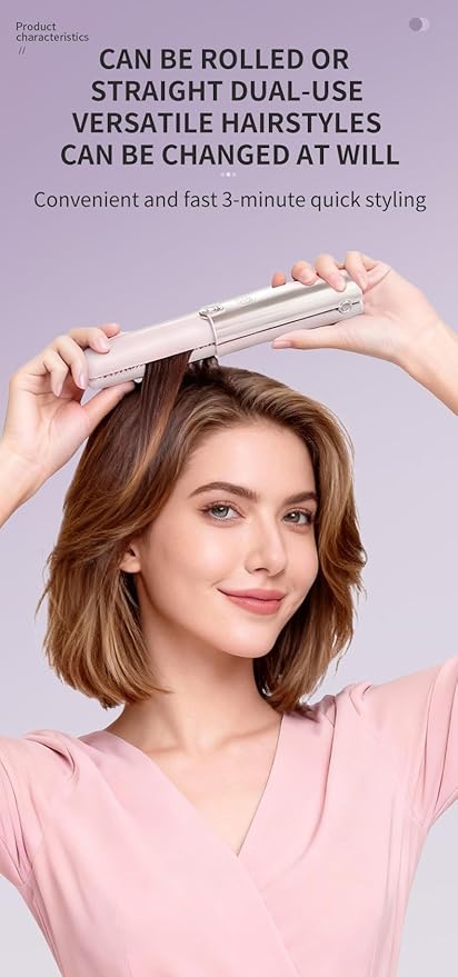 Wireless new Rechargeable Hair Straightener Portable Hair Care Does not Hurt Hair Styling Comb(ZY-1016 Cordless Hair Straightening Comb* (Coffee * Chinese Manual))